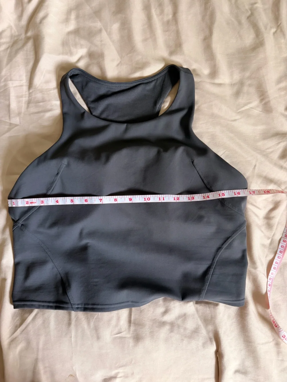 lululemon athletica Black Athletic Crop Razor Back Tank Top